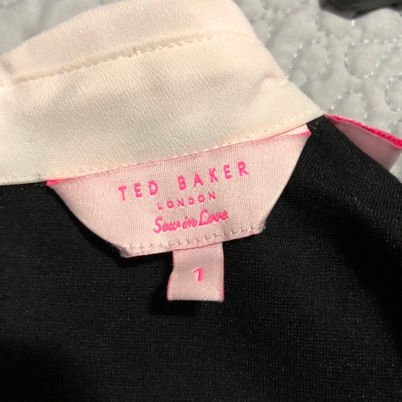 ted baker black dress white collar